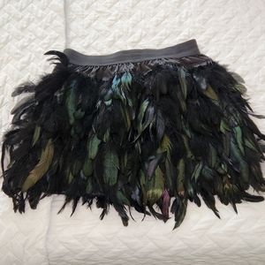BLACK feather skirt